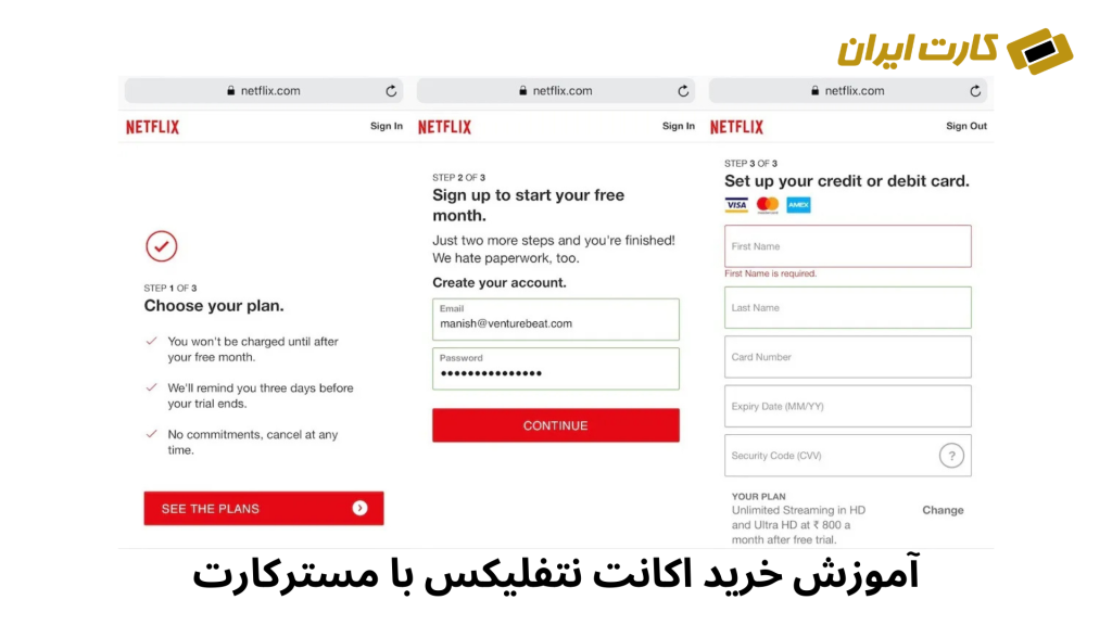 اموزش خرید اکانت نتفلیکس با مسترکارت